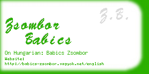 zsombor babics business card